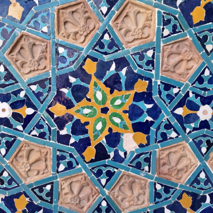 Ancient mosaic on Tbilisi mineral bath