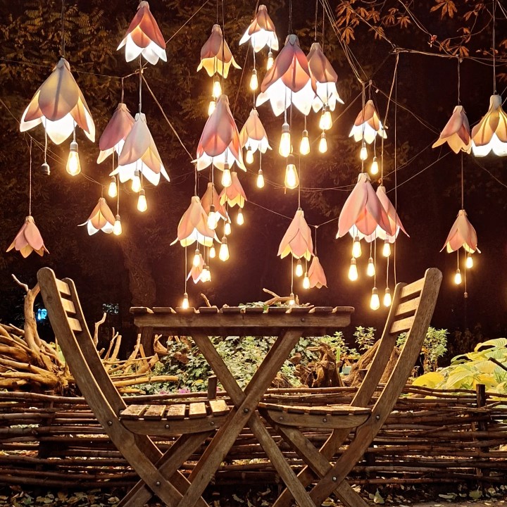 Beautiful lamps in Chișinău park